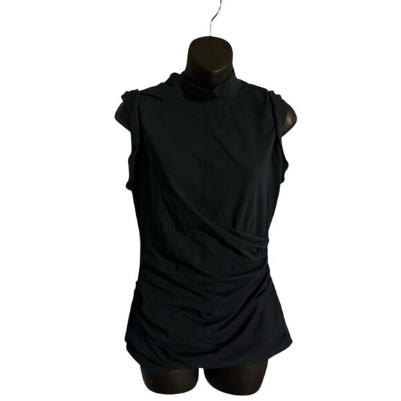 Beautiful 3.1 Phillip Lim navy blue Rolled Sleeve Draped Jersey Tank- size mediu - Picture 3 of 8